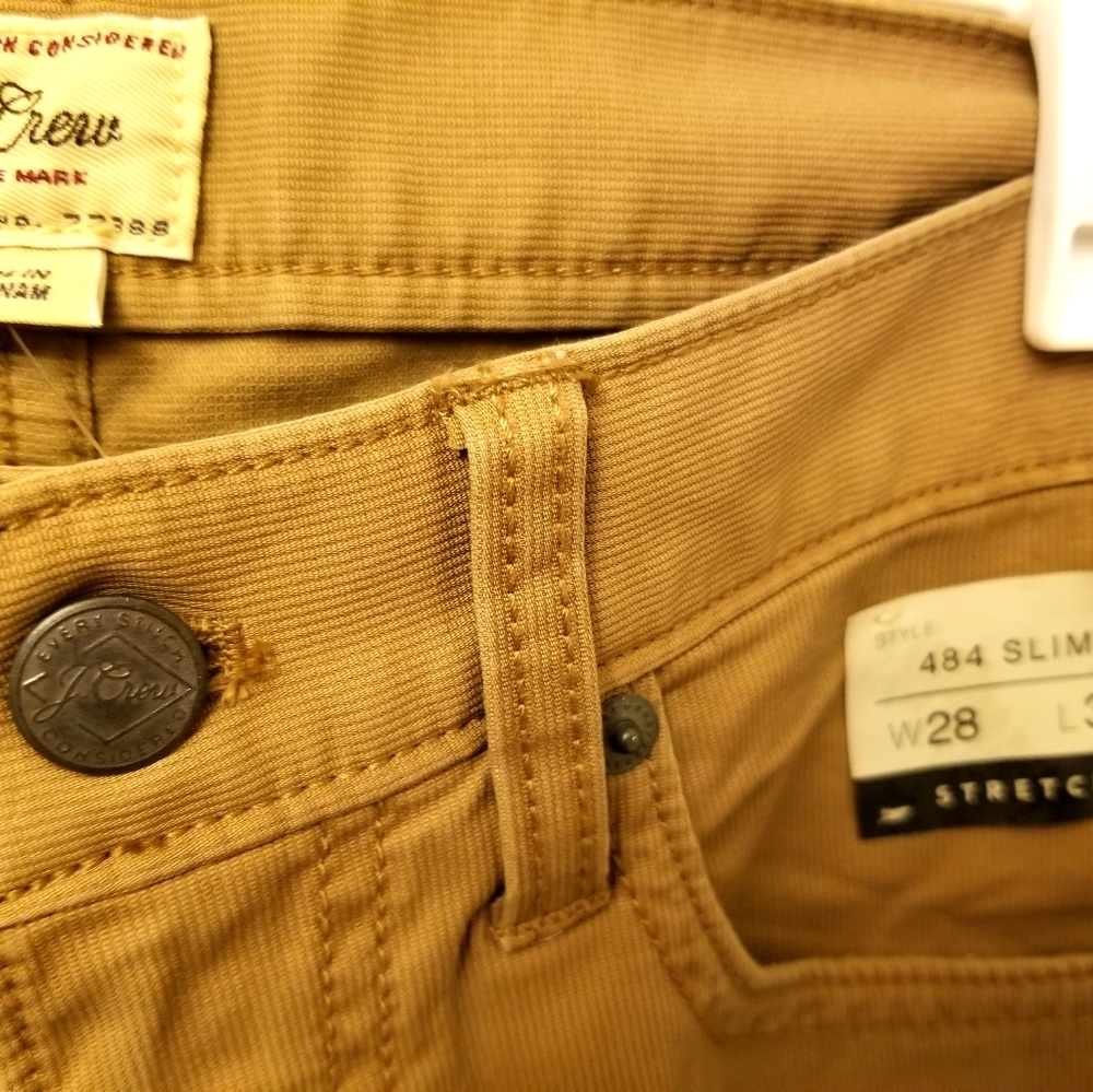 J crew mens kahkis pants